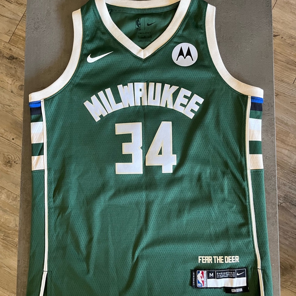 Nike Milwaukee Green Jersey with White Accents